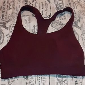 Burgandy sports bra